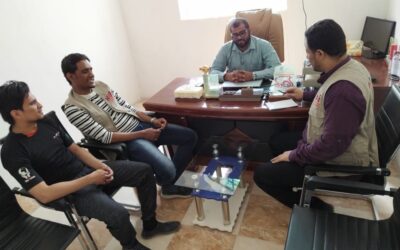 مؤسسة البر للتنمية الاجتماعية بالقطن تستقبل وفد منظمة الاغاثة الانسانية HRF